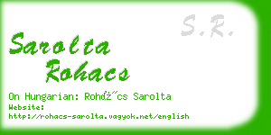 sarolta rohacs business card